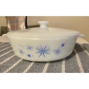 fire king anchor hocking dish with lid